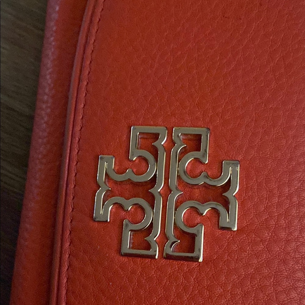 Tory Burch Orange Leather Wallet